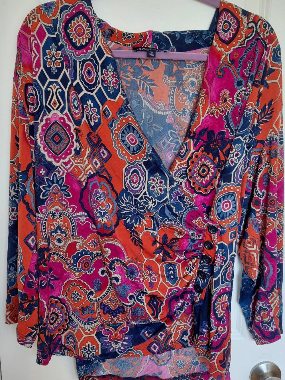 Jewel Tone Graphic Blouse